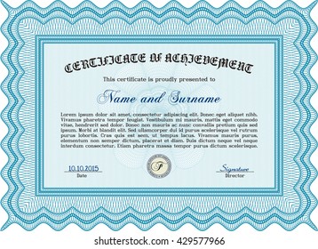 certificate template eps10 jpg of achievement diploma vector illustration design completion