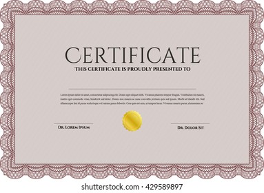 certificate template eps10 jpg of achievement diploma vector illustration design completion