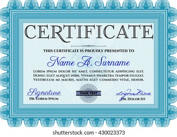 certificate template eps10 jpg of achievement diploma vector illustration design completion