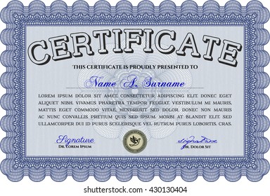 certificate template eps10 jpg of achievement diploma vector illustration design completion