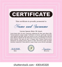 certificate template eps10 jpg of achievement diploma vector illustration design completion