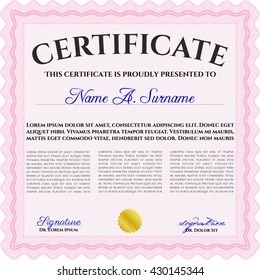 certificate template eps10 jpg of achievement diploma vector illustration design completion