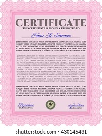 certificate template eps10 jpg of achievement diploma vector illustration design completion