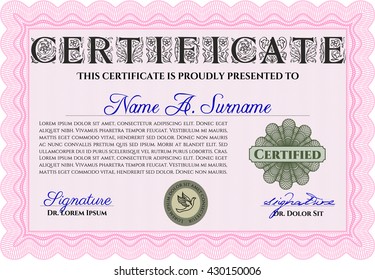 certificate template eps10 jpg of achievement diploma vector illustration design completion
