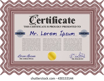 certificate template eps10 jpg of achievement diploma vector illustration design completion