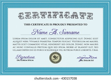 certificate template eps10 jpg of achievement diploma vector illustration design completion