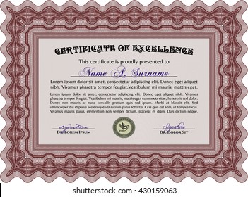 certificate template eps10 jpg of achievement diploma vector illustration design completion