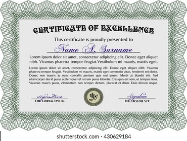 certificate template eps10 jpg of achievement diploma vector illustration design completion