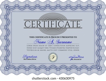 certificate template eps10 jpg of achievement diploma vector illustration design completion