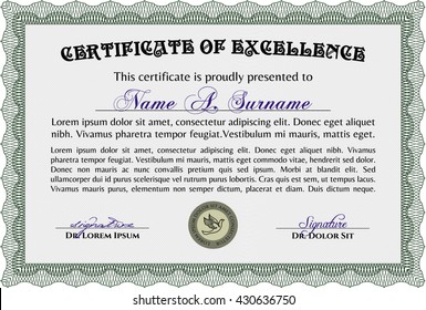 certificate template eps10 jpg of achievement diploma vector illustration design completion