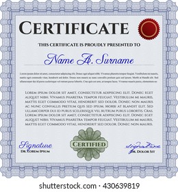 certificate template eps10 jpg of achievement diploma vector illustration design completion