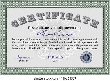 certificate template eps10 jpg of achievement diploma vector illustration design completion