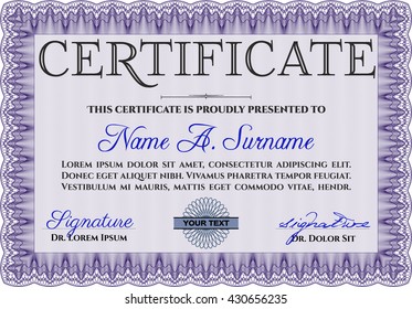 certificate template eps10 jpg of achievement diploma vector illustration design completion