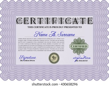 certificate template eps10 jpg of achievement diploma vector illustration design completion