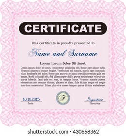 certificate template eps10 jpg of achievement diploma vector illustration design completion