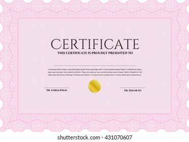 certificate template eps10 jpg of achievement diploma vector illustration design completion