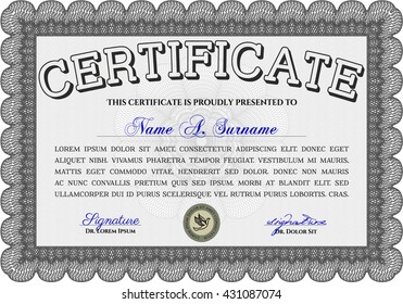 certificate template eps10 jpg of achievement diploma vector illustration design completion