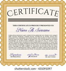 certificate template eps10 jpg of achievement diploma vector illustration design completion