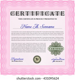 certificate template eps10 jpg of achievement diploma vector illustration design completion