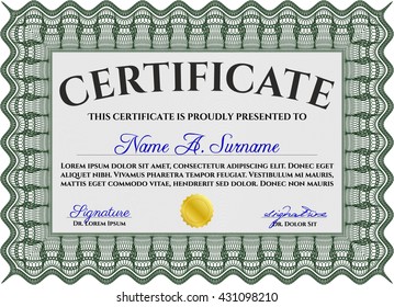 certificate template eps10 jpg of achievement diploma vector illustration design completion