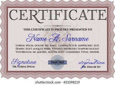certificate template eps10 jpg of achievement diploma vector illustration design completion