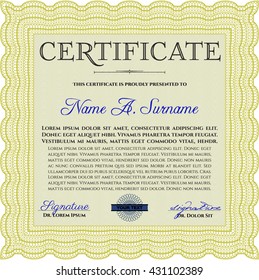 certificate template eps10 jpg of achievement diploma vector illustration design completion