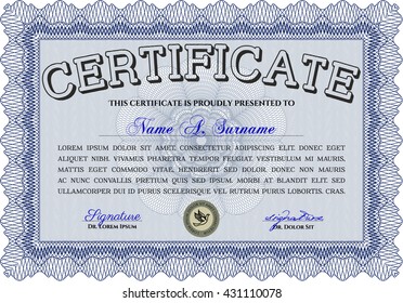certificate template eps10 jpg of achievement diploma vector illustration design completion