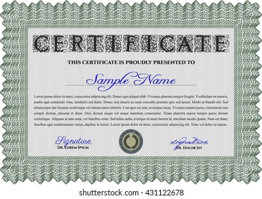 certificate template eps10 jpg of achievement diploma vector illustration design completion