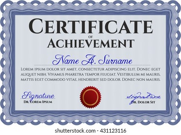 certificate template eps10 jpg of achievement diploma vector illustration design completion