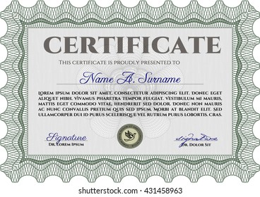 certificate template eps10 jpg of achievement diploma vector illustration design completion