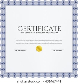 certificate template eps10 jpg of achievement diploma vector illustration design completion