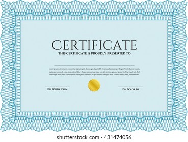 certificate template eps10 jpg of achievement diploma vector illustration design completion