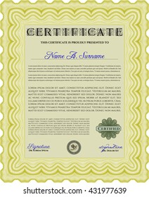 certificate template eps10 jpg of achievement diploma vector illustration design completion