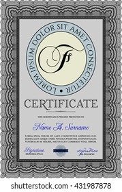 certificate template eps10 jpg of achievement diploma vector illustration design completion