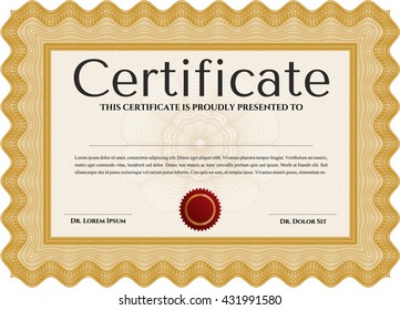 certificate template eps10 jpg of achievement diploma vector illustration design completion