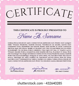 certificate template eps10 jpg of achievement diploma vector illustration design completion