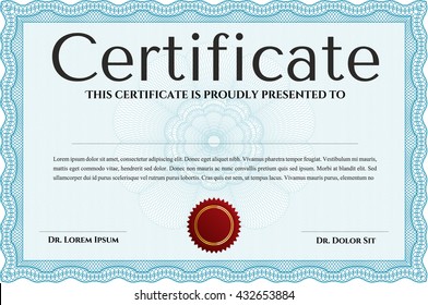 certificate template eps10 jpg of achievement diploma vector illustration design completion