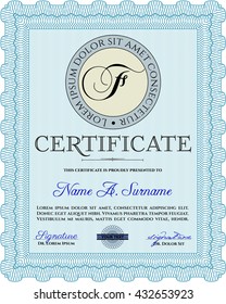 certificate template eps10 jpg of achievement diploma vector illustration design completion
