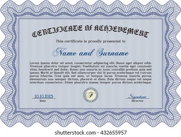 certificate template eps10 jpg of achievement diploma vector illustration design completion