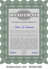 certificate template eps10 jpg of achievement diploma vector illustration design completion