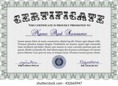 certificate template eps10 jpg of achievement diploma vector illustration design completion