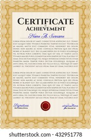 certificate template eps10 jpg of achievement diploma vector illustration design completion