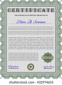 certificate template eps10 jpg of achievement diploma vector illustration design completion