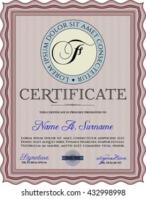 certificate template eps10 jpg of achievement diploma vector illustration design completion