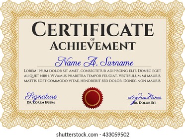 certificate template eps10 jpg of achievement diploma vector illustration design completion