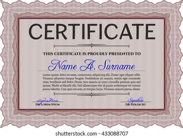 certificate template eps10 jpg of achievement diploma vector illustration design completion
