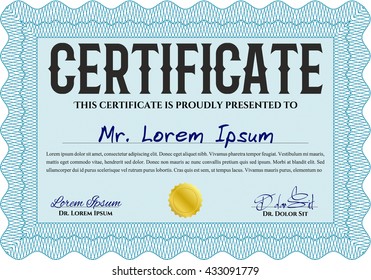certificate template eps10 jpg of achievement diploma vector illustration design completion