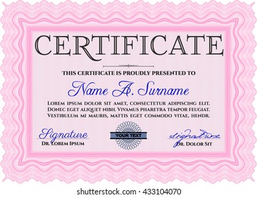 certificate template eps10 jpg of achievement diploma vector illustration design completion