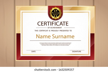 Certificate template with fancy patterns, diplomas, really cool vector illustrations