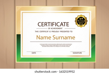 Certificate template with fancy patterns, diplomas, really cool vector illustrations